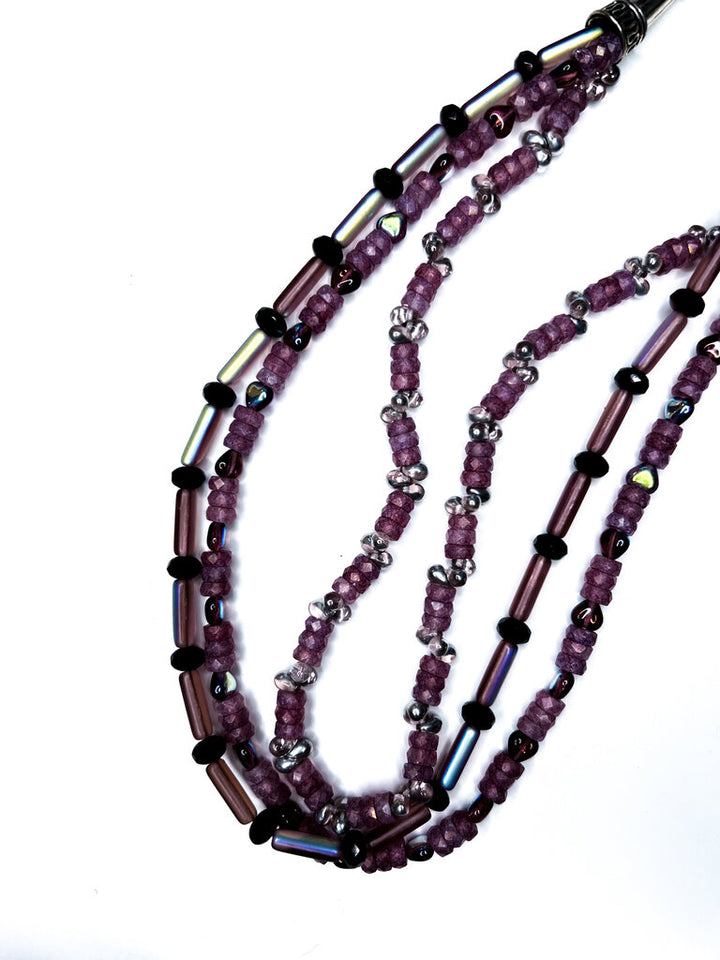 Necklace | Purple Glass Beads
